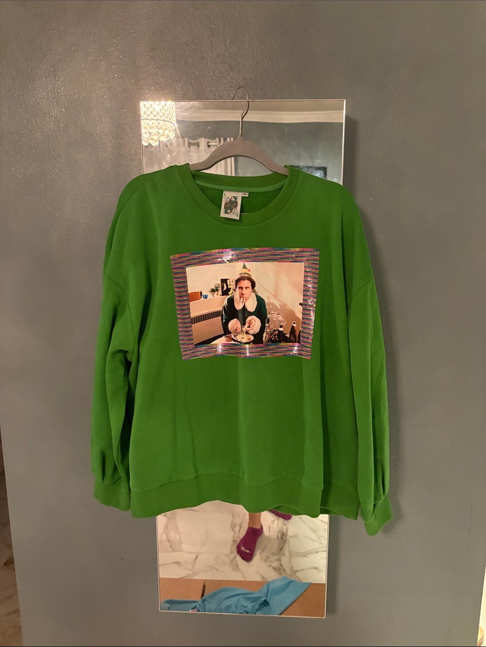 Green Graphic Crewneck Sweatshirt
